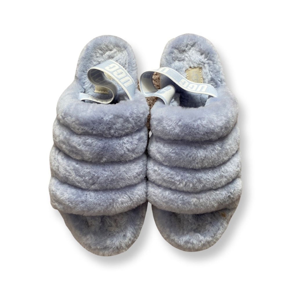 Ugg Fluff Yeah Slide. (Cornflower Size 9)